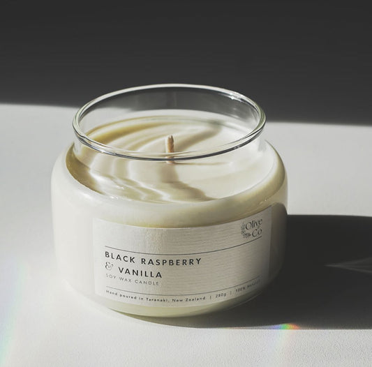 Olive and Co Black Raspberry and Vanilla Candle