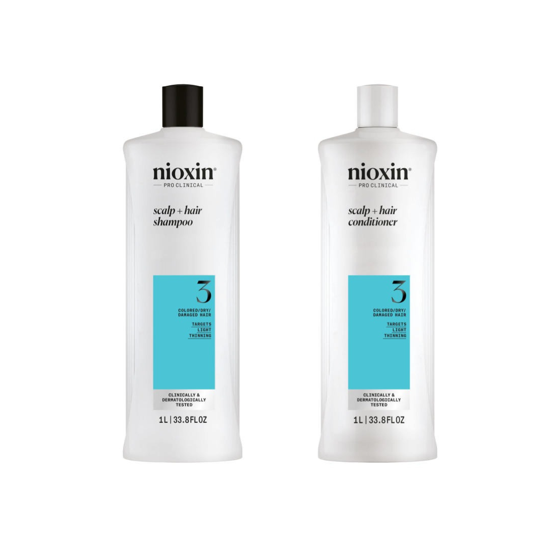 Nioxin System 3 Duo 1Litre Shampoo and Conditioner Pack
