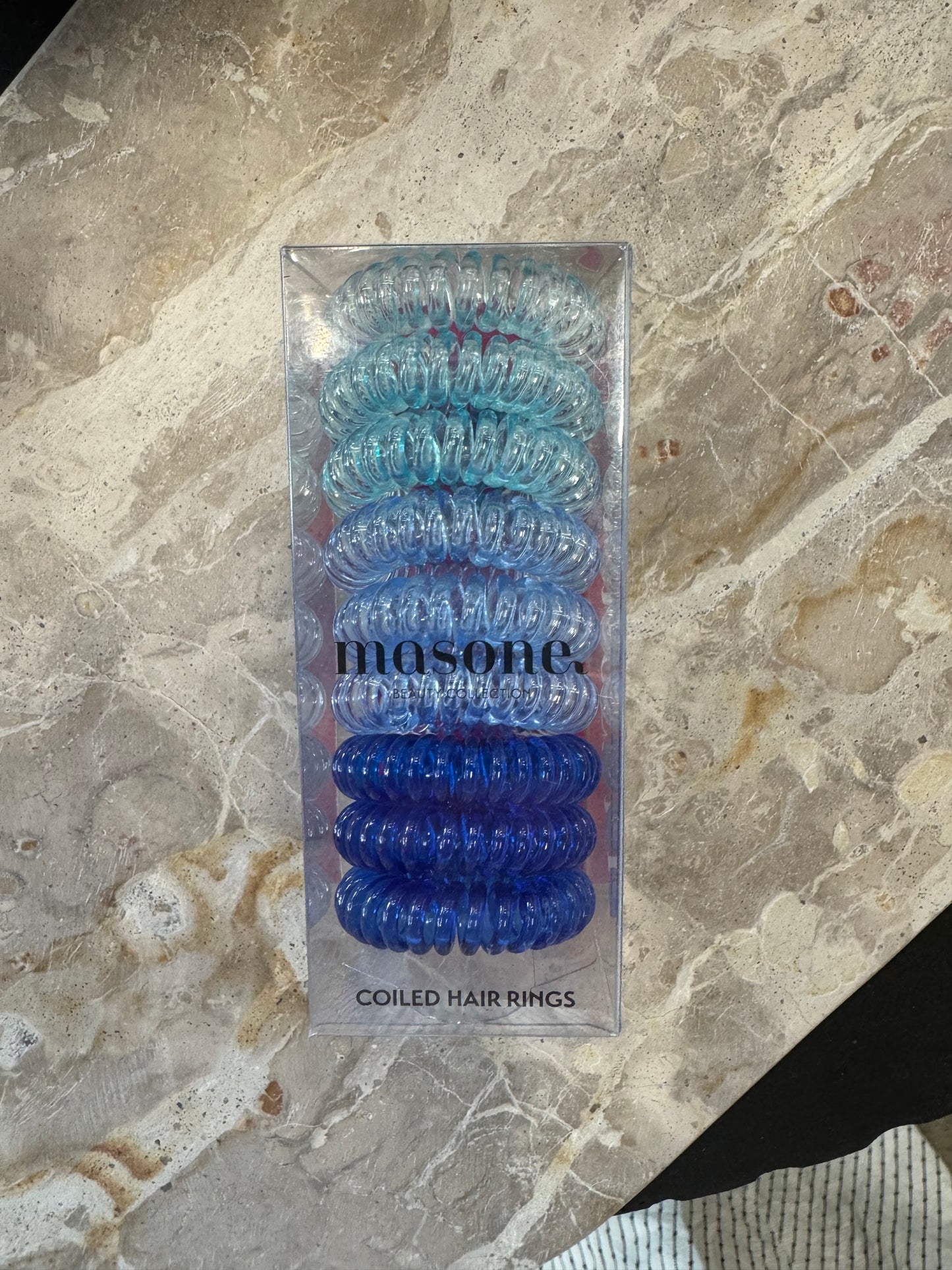 Masone Coiled Hair Ties Ocean Spray