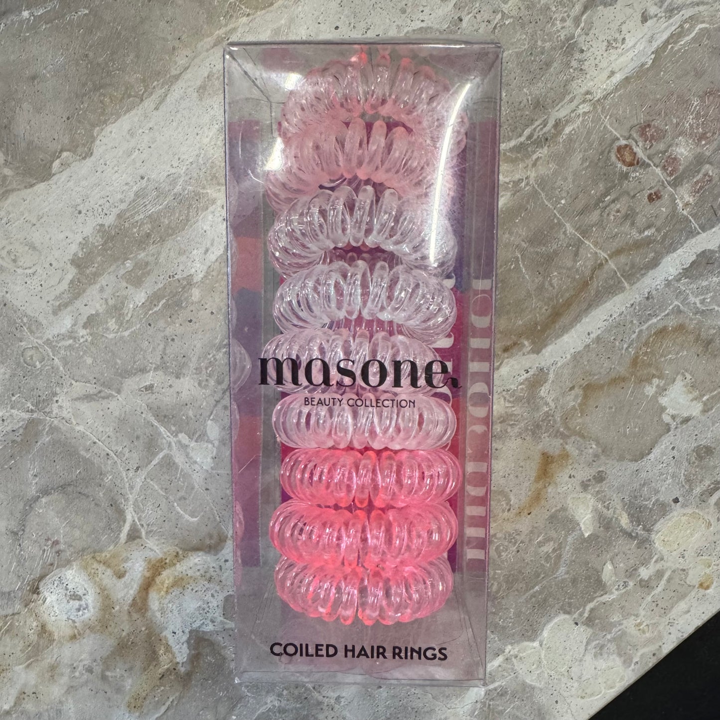 Masone Coiled Hair Ties Pink Lemonade