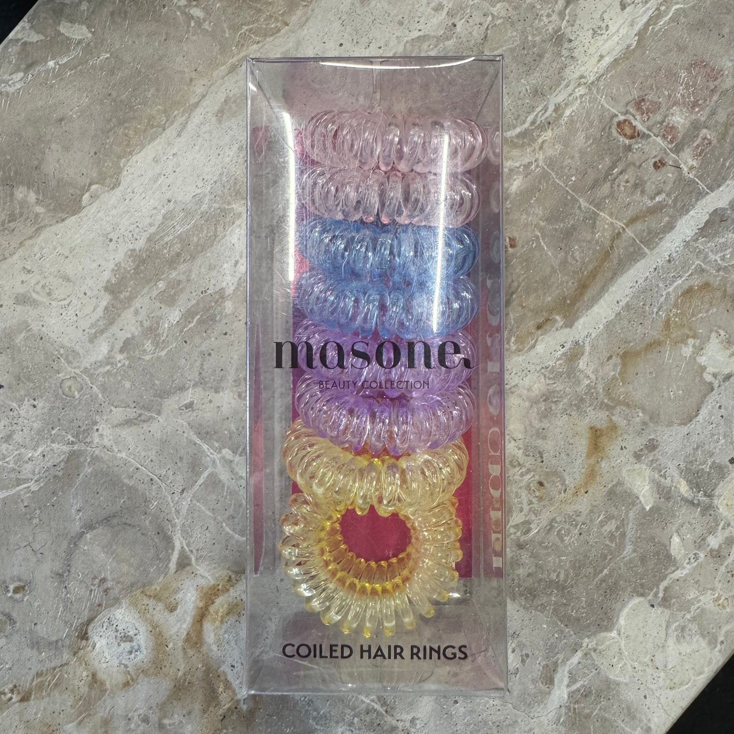 Masone Coiled Hair Ties Rainbow Lemonade