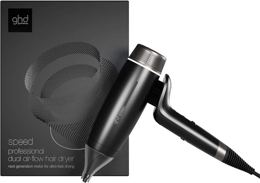 GHD Speed Hair Dryer in Metallic Black