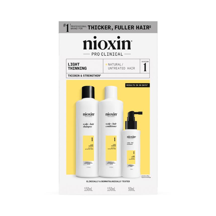 Nioxin Trial Kit System 1 Light Thinning Natural Hair