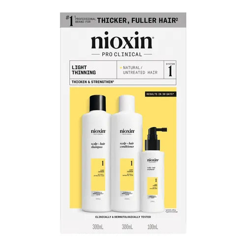 Nioxin Full Size Kit System 1 Light Thinning Natural Hair