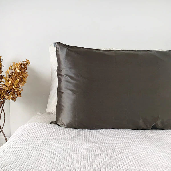 Silk pillowcase best sale hair black