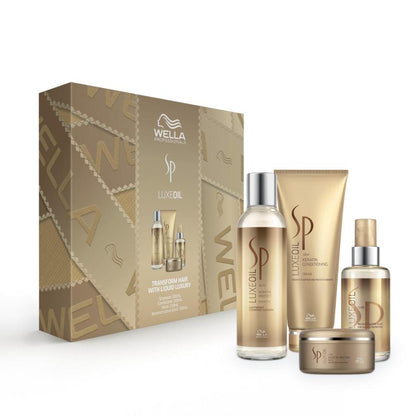 Wella SP LuxeOil Shampoo, Conditioner, Mask & Oil Quad Pack