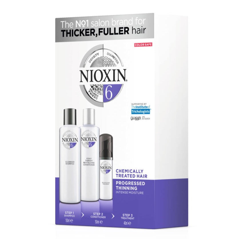 Nioxin Kit System 6 For Bleached/Chemically Treated Hair with Progressed Thinning