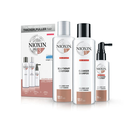 Nioxin Kit System 3 For Coloured Treated Hair with Light Thinning