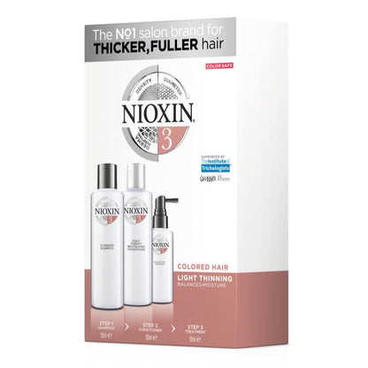 Nioxin Kit System 3 For Coloured Treated Hair with Light Thinning