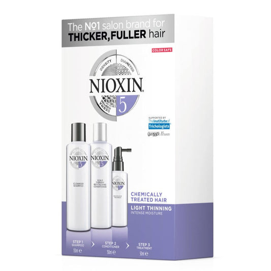 Nioxin Kit System 5 for Bleached/Chemically Treated Hair with Light Thinning