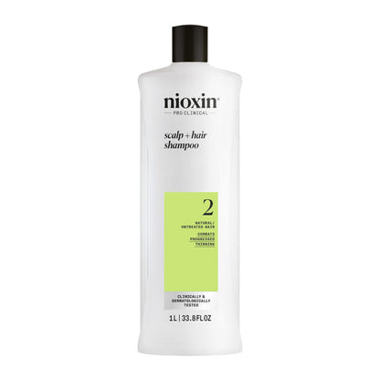 Nioxin System 2 Duo 1Litre Shampoo and Conditioner Pack