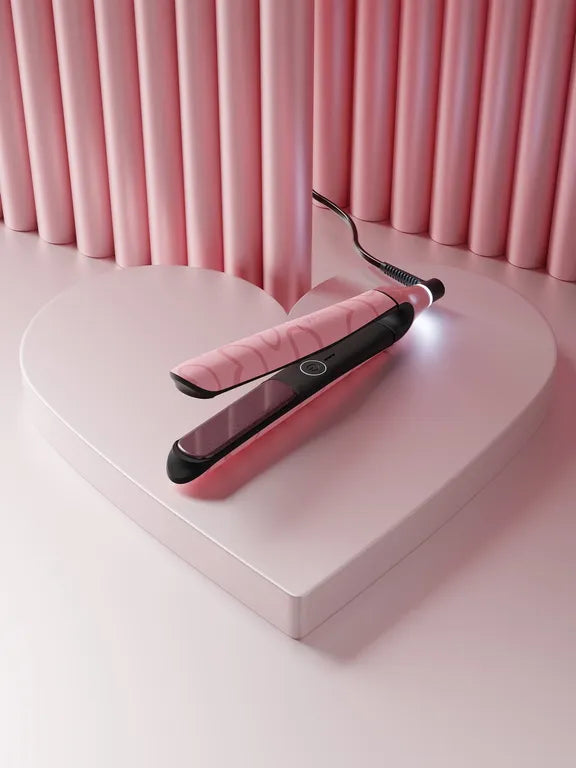 GHD Chronos Hair Straightener in Dusted Pink with Love