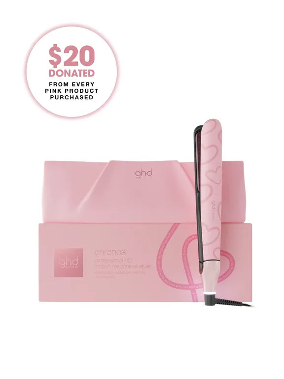 GHD Chronos Hair Straightener in Dusted Pink with Love